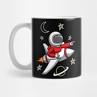 Astronaut Riding Rocket Mug